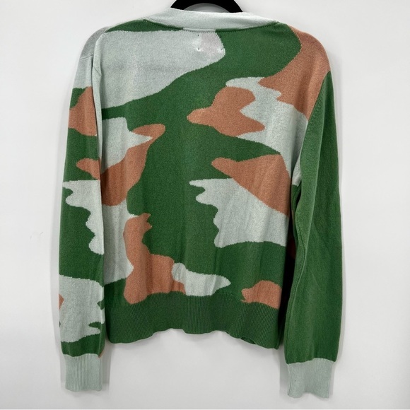 NWT Brodie Cashmere Wild Casi 2.0 Pastel Green Cardigan 100% Cashmere Animal M - Picture 4 of 11